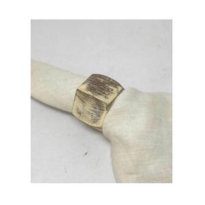 Porte-serviettes en bois côtelé moderne, écologique et durable pour la décoration de table de mariage champêtre et d'hôtel - Product Image 2