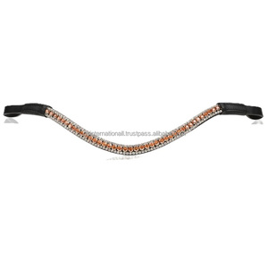 Diadema de Doma de Lujo Personalizada al por Mayor para Caballos, con Cristales Decorativos, Pedrería, Mega Brillante, Incrustada y Curvada - Product Image 2