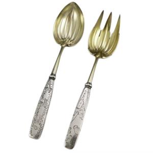 Juego de cubiertos de plata premium con mangos azules para el hogar, restaurantes, hoteles, fiestas, entretenimiento y presentación de mesa de lujo. - Product Image 5