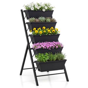 Fioriera Verticale a 5 Livelli Rimovibile con Vassoi Raccogligocce - Product Image 3