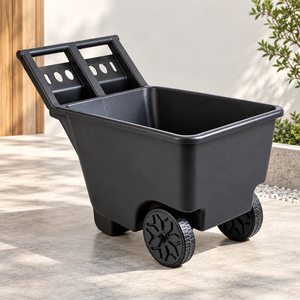 Heavy Duty Trolley <b>Cart</b> 4.5 CUFT Garden Utility <b>Wagon</b> With Balanced 2-Wheel Design For Yard Lawn And Material Handling ODGGAR017 - Product Image 5