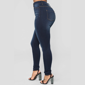 Jeans de Mezclilla Ajustados de Cintura Alta para Mujer, Largos, Elásticos, de Algodón y Spandex, Casuales, para Otoño - Product Image 4
