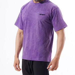 T-shirt pour homme à coupe classique, style tendance, lavage à l'acide, 100% coton, écologique, respirant, manches courtes - Product Image 4