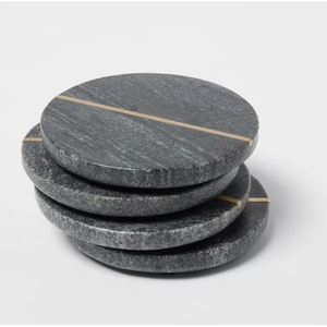 Sous-verres en bois écologiques de qualité supérieure, lot de 4, antidérapants, durables, lavables, design minimaliste pour fournitures de bureau - Product Image 3