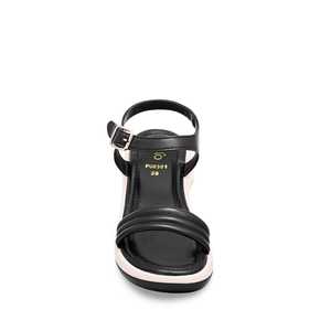 Producto de herramienta de torneado de sandalia formal negra PU0301 - Product Image 1