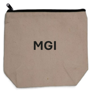 Luxury Cotton Canvas Fashion Eco-Friendly Travel Cosmetic <b>Bag</b> Pencil Pouch Custom Logo Printed White <b>Makeup</b> <b>Bag</b> Zipper - Product Image 1