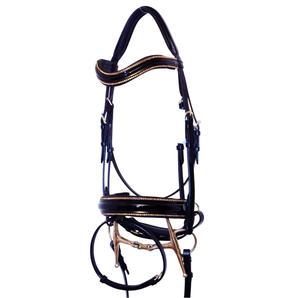 Tambor equino de alta calidad teñido vegetal (D.D) caballo de cuero brida anatómica carreras montar Halter cristales de lujo para ecuestre - Product Image 1