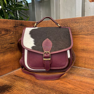 กระเป๋าสะพายคาดลำตัวหนังวัวสำหรับผู้หญิงกระเป๋าถือหนังแท้สไตล์ตะวันตกของผู้หญิงกระเป๋าสตางค์ดีไซน์หรูหรา - Product Image 3