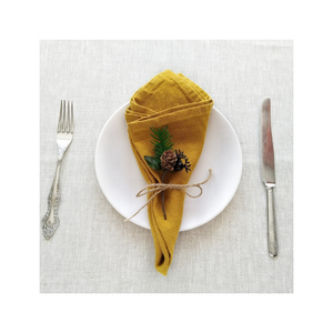 Texture Raffinée Jaune Golf Style 100% Coton Brodé 45x45cm 128 GSM Look Abstrait GOTS Approuvé Étiquette Serviettes En Coton - Product Image 1