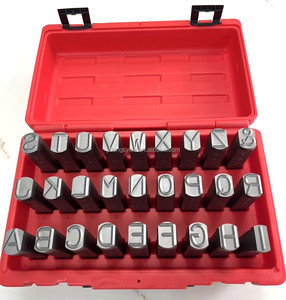 16mm 5/8 inch Steel Letter <b>Punch</b> <b>Set</b> A-Z 27pcs Cr-V 6150 HRC 58-62 Asset Tag Marking Sandblasted Finish OEM/ODM Taiwan - Product Image 2