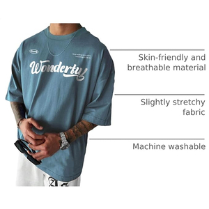 Men's Oversized Graphic T <b>Shirts</b> Short Sleeve Drop Shoulder Tee | <b>Novelty</b>, Wide Variety Print, Relaxed and On-Trend for Casual - Product Image 4