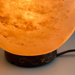 Lampe de lune en sel rose de l'Himalaya naturel faite à la main avec base en bois sculpté, éclairage nocturne en cristal écologique, fournisseur en gros - Product Image 6