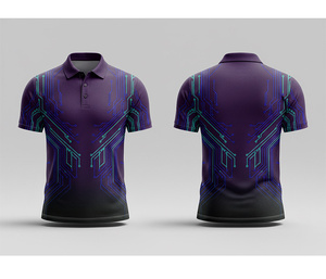 Fashion Printed Full Sublimation Polo Shirt Casual Sportswear Durable Stitching for Men Women Youth Quick-Dry Dry-Fit Active Pol - Product Image 5