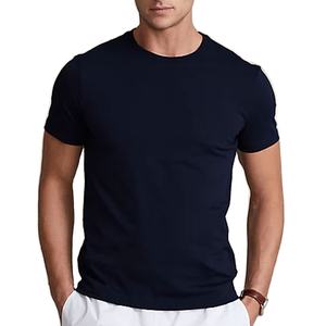 Nueva Camiseta clásica de algodón con cuello redondo impresa Premium Plain Basic 100% Cotton Custom Logo T Shirt - Product Image 1