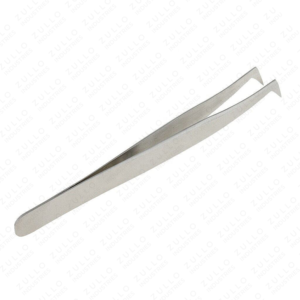 Deluxe Russian Volume Eyelash Tweezers L-Shape Stainless Steel Silver High Quality Precision Lash <b>Tool</b>, Customizable - Product Image 5