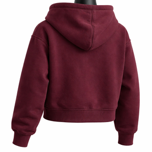 Nouveau Sweat à Capuche Zippé pour Homme Couleur Bordeaux avec Poche Avant, Veste Polaire Décontractée Coupe Classique pour l'Automne – Prix de Gros - Product Image 4