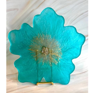 Custom Large Art Deco Decorative Fruit Plate Serving Board <b>Platter</b> Geode Agate Rolling Tray Epoxy Resin Silicone Mold Handles - Product Image 3