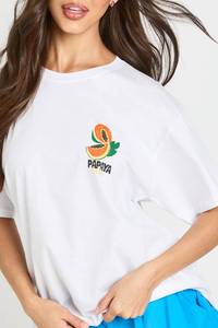 เสื้อยืดกราฟิกผู้หญิงแบบกำหนดเอง DTF เสื้อยืดลำลองโอเวอร์ไซส์สั่งทำพิเศษ OEM ผ้าโพลีเอสเตอร์ผสมคอตตอน แขนสั้น เสื้อผ้าสตรีทแวร์ - Product Image 5