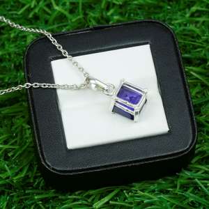 Colgante de Alejandrita Cuadrada Natural, Colgante de Plata de Ley 925, Joyería de Piedras Preciosas, Colgante para Mujer, Regalo Hecho a Mano - Product Image 5