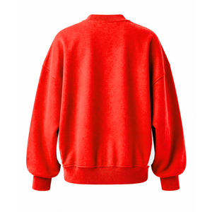 Delta |   Sigma |   Sudadera Theta Sorority para mujer, con bloques de color rojo y blanco, cuello redondo, manga larga, parafernalia griega - Product Image 3