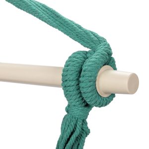 Sedia Sospesa in Tela di Cotone Verde Distintiva con Comodi Cuscini per Soggiorno - Product Image 6