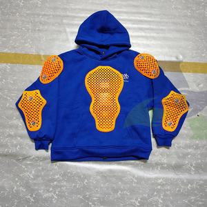 Sweat à capuche moto avec logo réfléchissant Sweat à capuche moto fabriqué sur mesure Poches kangourou Protection unisexe homologuée CE - Product Image 1