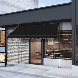 Toldo Retráctil Negro con Dimensiones de 118.1''D x 59.1''W x 78.7''H a 118.1''H - Product Image 2