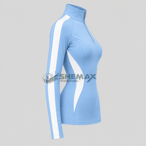 Camisetas interiores para equitación hechas a medida con tela elástica cómoda, costuras de calidad y marca personalizada para venta al por mayor. - Product Image 3