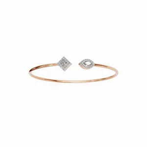 Brazalete Kada con Diamantes de Diseño Moderno, Princesa y Marquesa, Brazalete con 34 Piezas de Diamantes en Venta para Exportación - Product Image 1