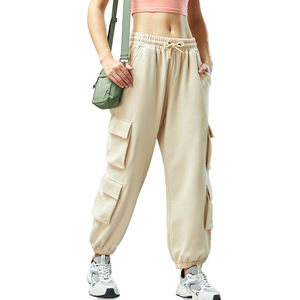 Pantalones Deportivos Casuales para Mujer, Súper Holgados, de Algodón, Cintura Elástica, Talla Grande, Estilo Baggy, con Bolsillos Cargo, Hechos a Medida - Product Image 1