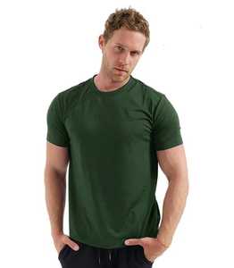 Camiseta de Hombre, Corte Regular, Manga Corta, Cuello Redondo, Color Sólido, Algodón Jersey, Transpirable, Estilo Casual - Product Image 4