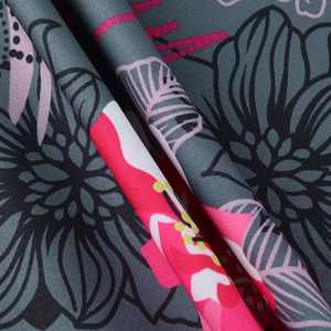 Modern Floral Print Medical Scrub Top Women's Asymmetrical Neckline <b>Nurse</b> Uniform Custom Sublimation Printed Hospital Workwear - Product Image 4