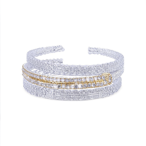 Juego de Brazaletes Elegantes con Cristales Austriacos Brillantes para Bodas y Eventos Festivos - Product Image 3