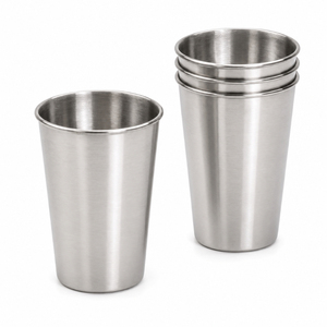 Verres empilables écologiques en acier inoxydable, verres à boire incassables en métal, gobelets en acier premium durables pour une utilisation en extérieur - Product Image 1