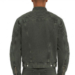 Vestes pour hommes de couleur unie et à motif uni, coupe-vent avec col à capuche - Product Image 2