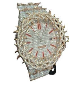 Full Customize Iced Out Luxury Fashion <b>Watch</b> with Skull Face Belt Custom Logo Stainless Steel Band Unisex Moissanite <b>Watch</b> - Product Image 3