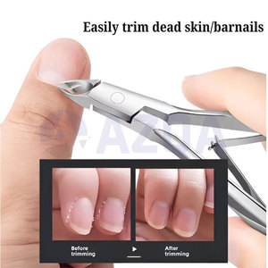 Alicates Profesionales Curvos de Acero Inoxidable para Cutículas, con Doble Resorte y Cuchillas Afiladas, Portátiles para Manicura, Pedicura y Cuidado de Uñas - Product Image 3