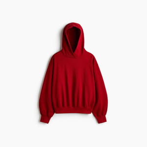 <b>Red</b> Color Baggy Streetwear Unisex Vintage 400Gsm High Quality Blank Solid Pattern French Terry Oversized <b>Hoodie</b> - Product Image 1
