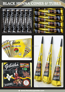 Conos de Henna Negra Instantánea, Color Negro Oscuro Intenso, Tinte Rápido en la Piel, No Alérgico, Seguro para la Piel, Listo para Usar, Arte Corporal Temporal con Henna - Product Image 5