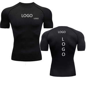 Wholesale Manufacturer Activewear <b>Men</b> Gym Wear <b>Compression</b> T-<b>shirt</b> Pullover Style Solid Stretchable <b>Shirt</b> - Product Image 1