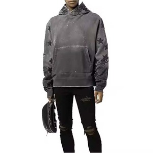 Sweat-shirt à capuche d'hiver avec détails réfléchissants, en molleton de coton léger, coupe classique, streetwear, avec accents de visibilité nocturne - Product Image 3