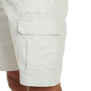 Custom Canvas Material <b>Men</b> Cargo <b>Shorts</b> Six Flap Pockets Tough Heavy Quality White Cream Neat Knee Length <b>Bermuda</b> <b>Shorts</b> - Product Image 5