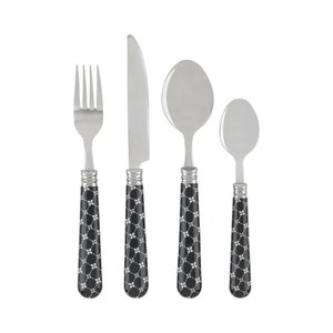 Trends Factory Direct High Quality Stainless Steel Cutlery Set Silver Finishing with Black Handle for <b>Back</b> to School - Product Image 3