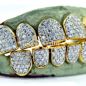 Customizable 925 <b>Silver</b> Brilliant Cut Moissanite Vintage Hip Hop Jewelry Fully Iced Unisex Gold Plated Grillz Accessory Gift IGI - Product Image 2