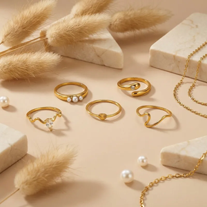 High Quality Geometric <b>Ring</b> 304 Stainless Steel with 18K Real Gold PVD Electroplated Finish Durable Fashion Jewelry Women <b>Rings</b> - Product Image 2