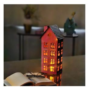 Portavelas de metal estilo casa de pueblo, el más vendido, con ventanas detalladas, estilo rústico de granja, para velas votivas - Product Image 5