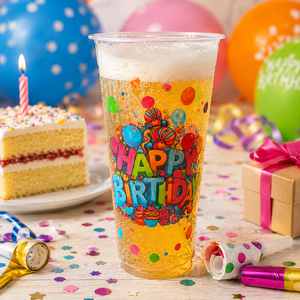 Vaso de plástico PP de polipropileno de 22 oz con impresión personalizada, tamaño alto natural para fiestas de cumpleaños, hecho en Indonesia - Product Image 3
