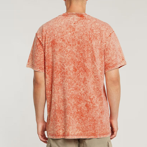 Camiseta con Logotipo Personalizado, Lavado Ácido, para Hombre, 100% Algodón, Nueva Moda, Bordado e Impresión, Talla Grande, Ropa de Verano, Venta al Por Mayor, Lavado - Product Image 2