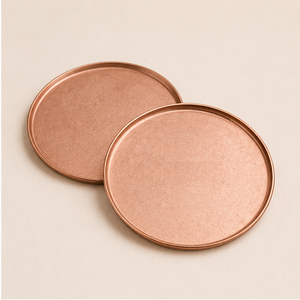 Handmade Pure Copper Coasters Set For Drinks Luxury Minimalist Solid Metal Tableware For Home And Bar Heat Resistant <b>Cup</b> <b>Mats</b> - Product Image 1