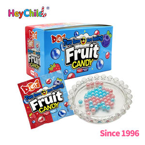 Caramelos al por Mayor, Marca Privada Personalizada, Caramelos de Frutas Portátiles de <span class=keywords><strong>Dos</strong></span> Sabores, Fresa y Arándano, Mini Bolas, Caja a Granel de 30 Unidades, Deliciosos - Product Image 5